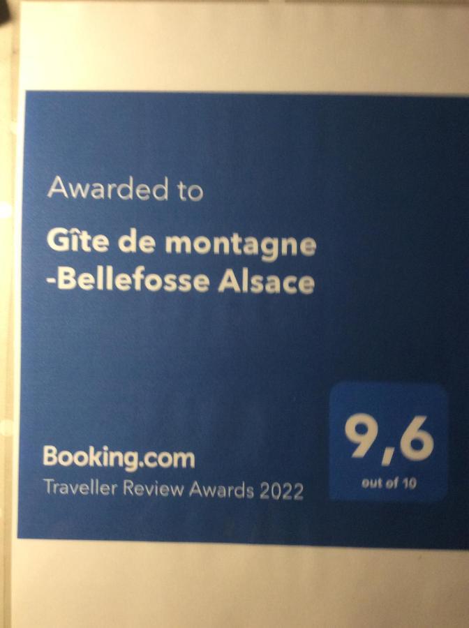 Gîte de montagne -Bellefosse Alsace Exterior foto